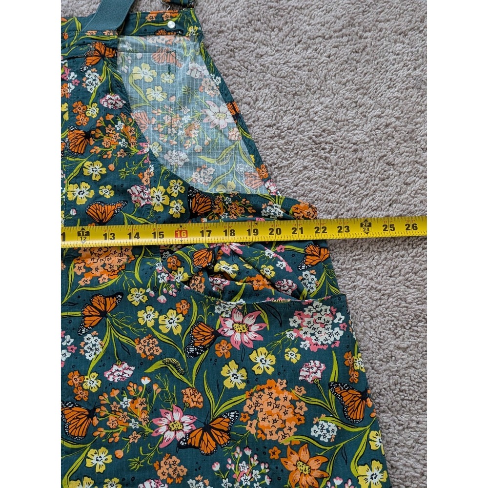 Duluth Women Heirloom Gardening Overall Dress Size XL Midnight Green Monarch NWT - Picture 7 of 8